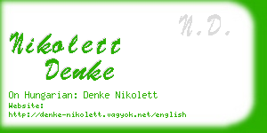 nikolett denke business card